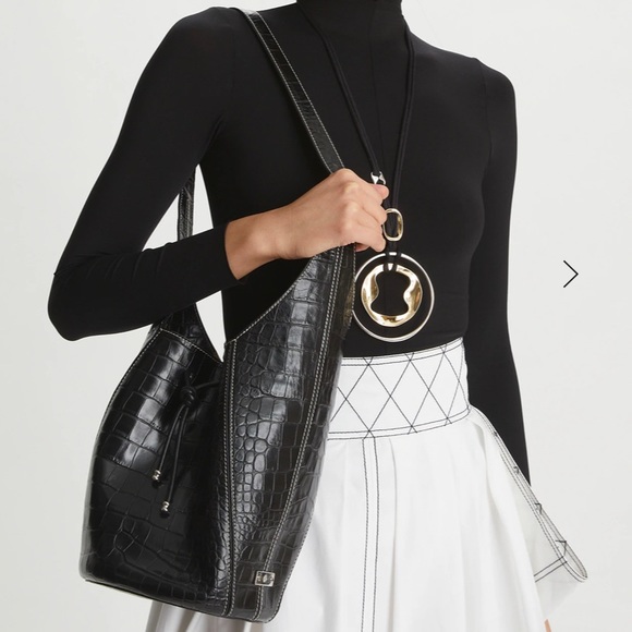 Authentic TORY BURCH CALF leather drawstrings bucket bag - Picture 14 of 16